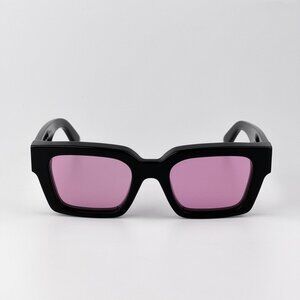 Off-White VIRGIL Sunglasses – Black Square Frame Pink Lense | Model OERI008 1030